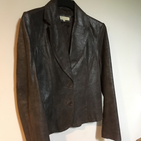 Sorbe’ Leather metallic jacket - Picture 3 of 8